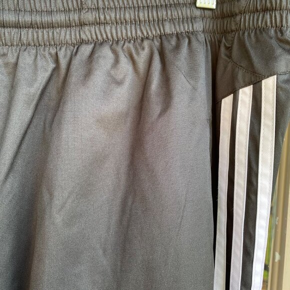 Adidas Climalite  Men Track Pant Sz XL 3 Stripe Black White Ankle Zip Mesh Lined - Picture 15 of 16